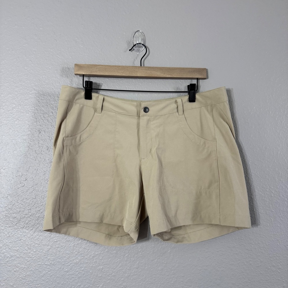 Patagonia‎ Women's Size 12 Tan Happy Hike Outdoor Activewear Shorts